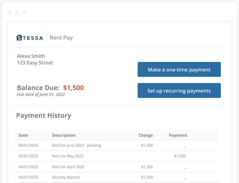 Payments processed electronically through RentRedi - REI Hub