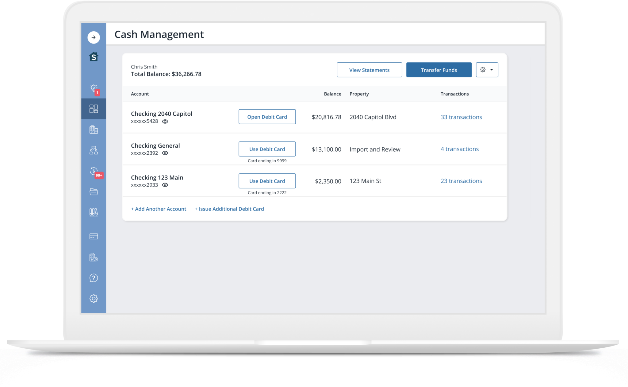 Introducing Stessa Cash Management A new, streamlined banking
