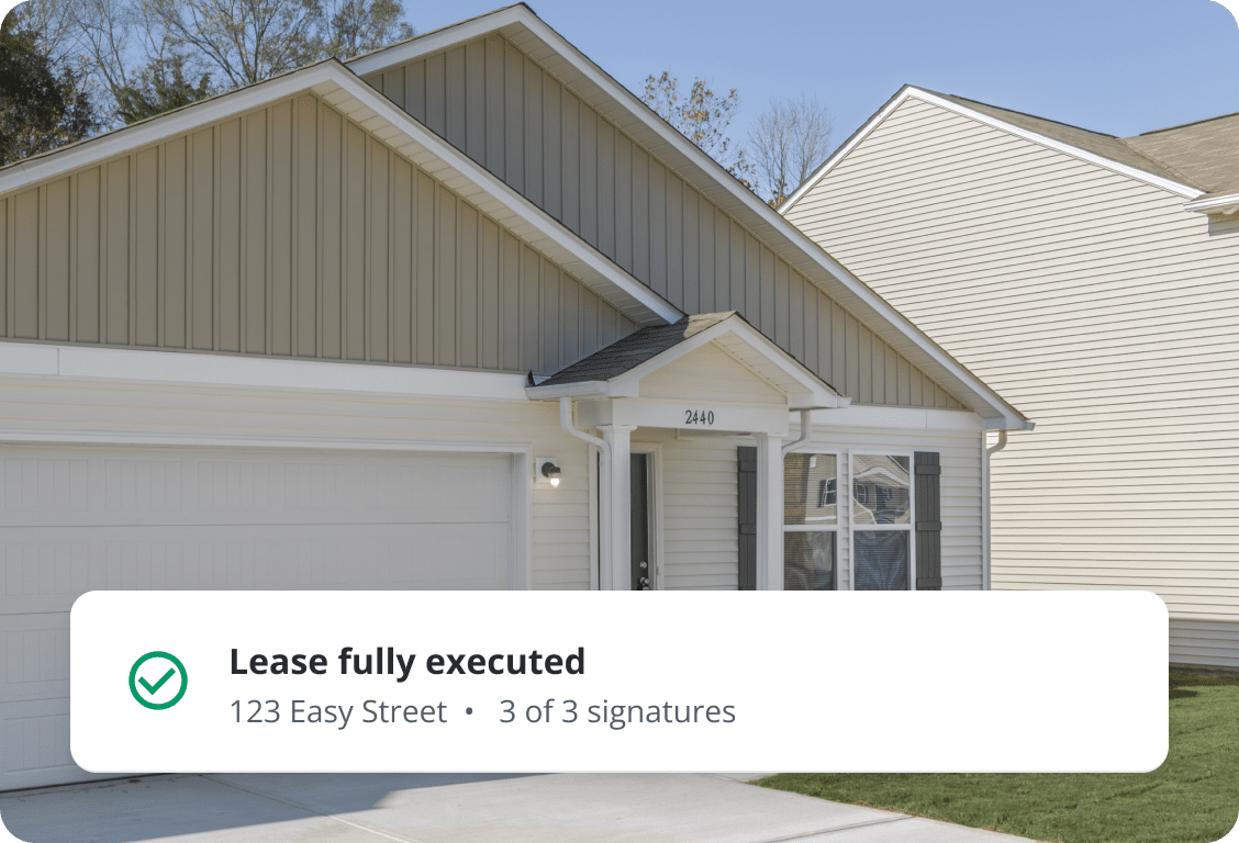 House with lease info